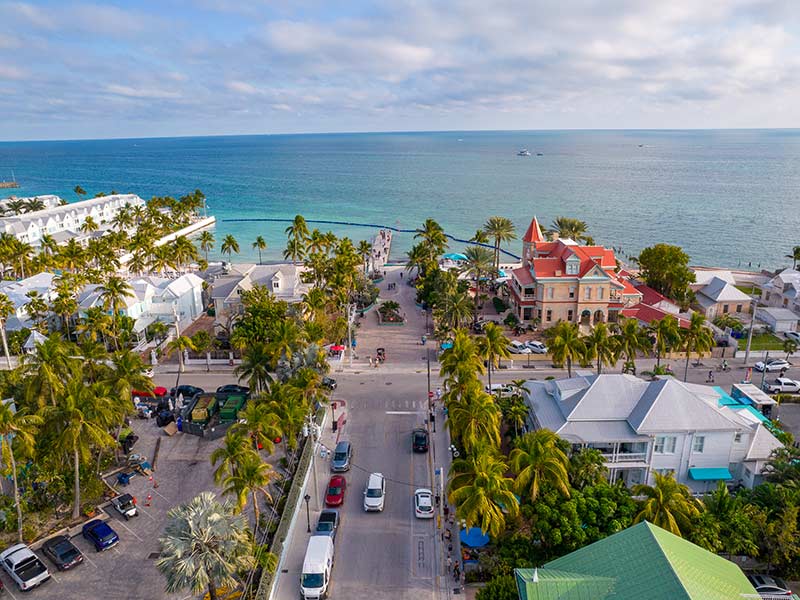 Aerial view of Key West